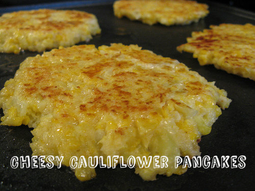 Cheesy Cauliflower Pancakes